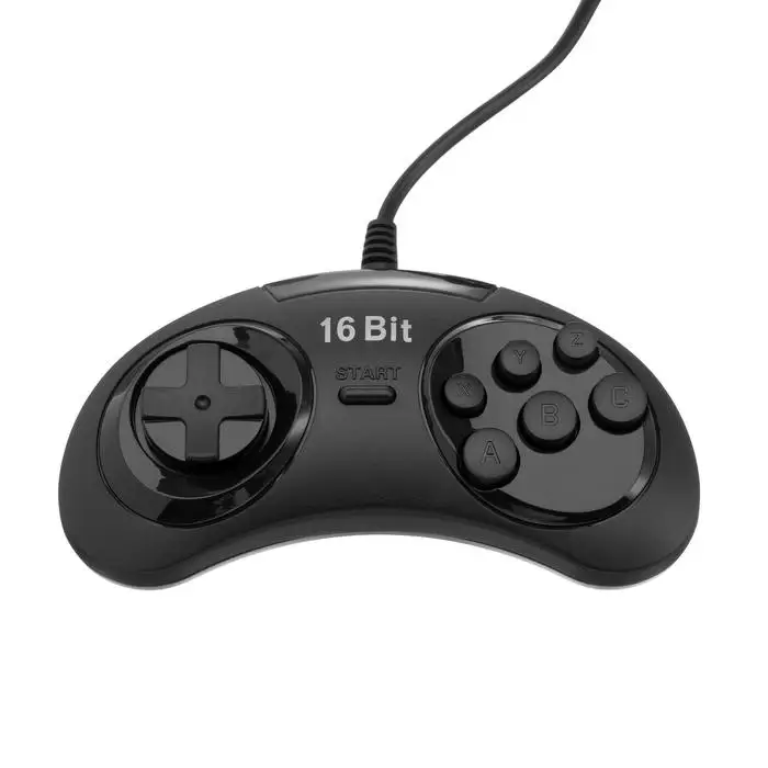 Gamepad for Sega 16-bit 6 buttons 2 PCs in a set Black | Электроника