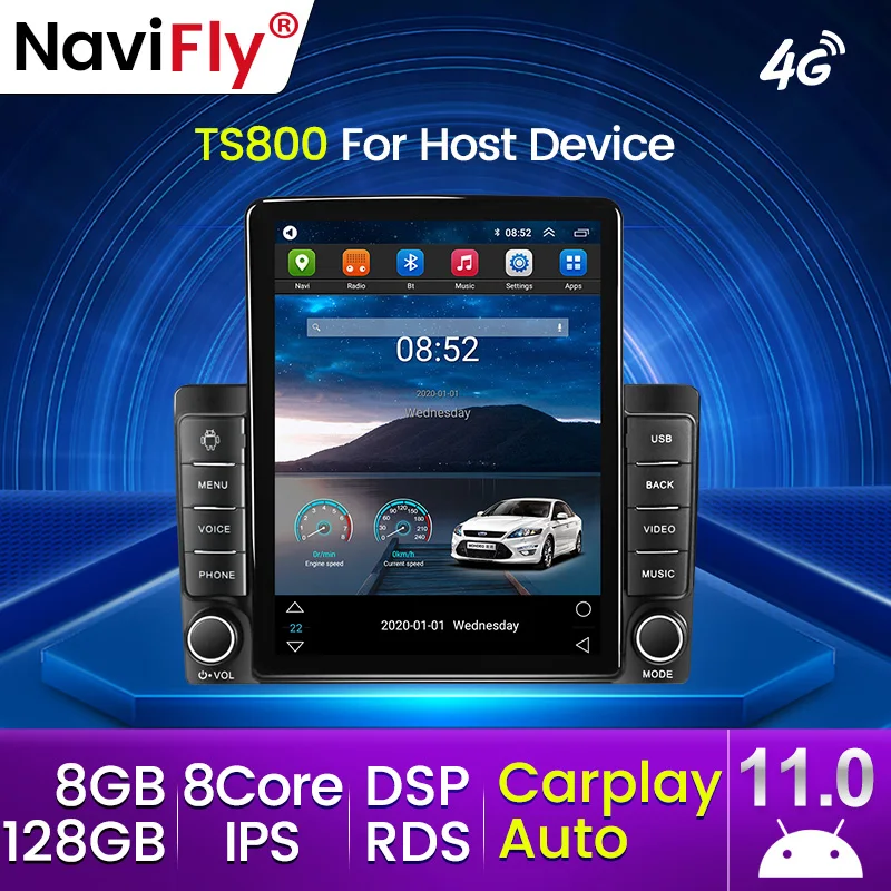 8G+128G 4G LTE Carplay Android 11 Автомобильное радио Мультимедиа Плеер GPS Для Tesla Тип 2DIN