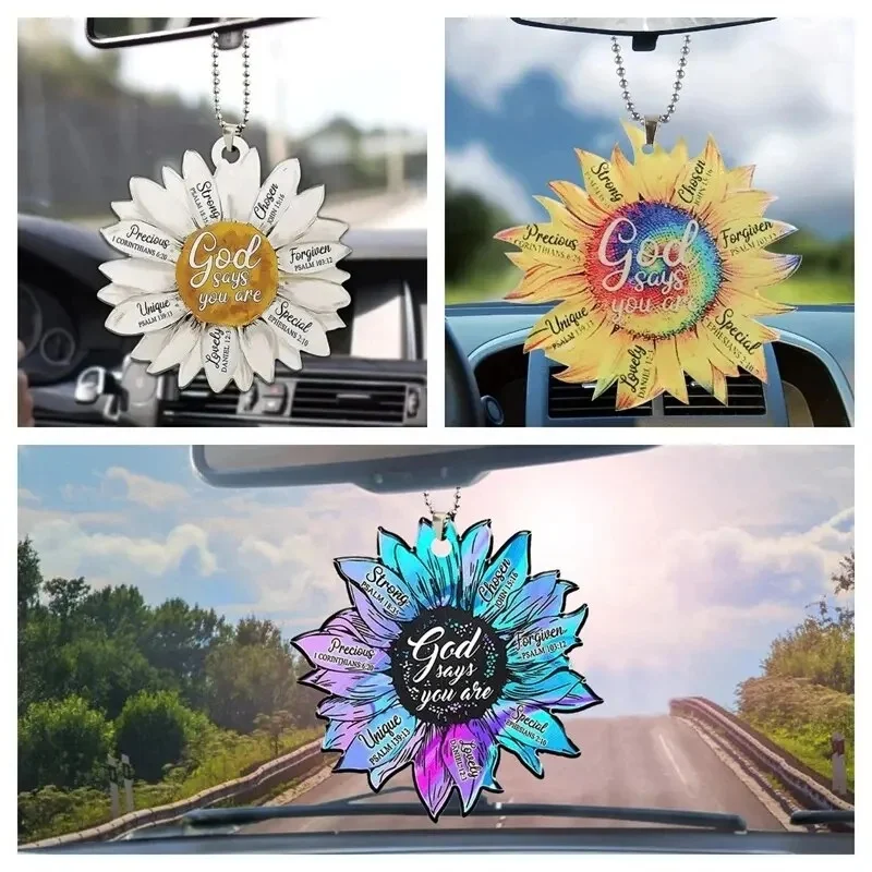 Акриловые украшения для автомобиля и дома включая топперы с подсолнухом