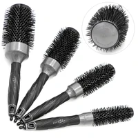 4 sizes salon styling tools round hair comb hairdressing diy curling brushes barber accessories ceramic iron barrel comb