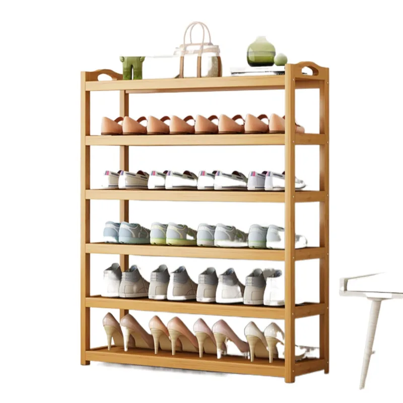 

Shoe rack multi-layer simple dust-proof solid wood shoe cabinet small home indoor good-looking economical put the door dormitory