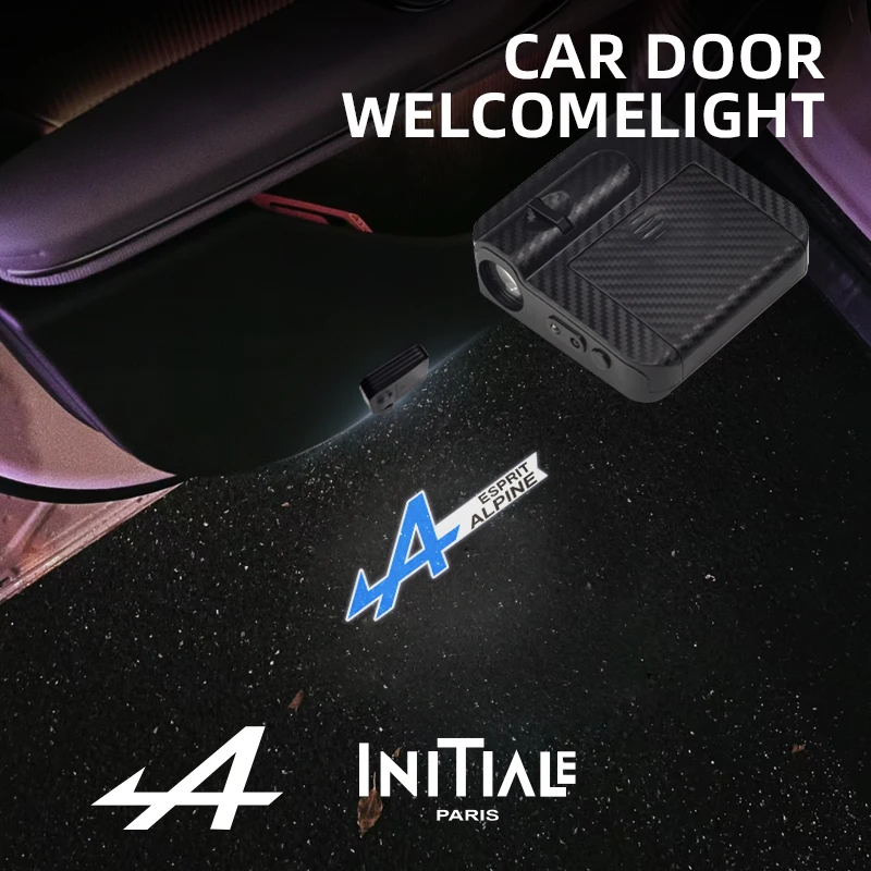 1/2 шт. логотип A INITIALE PARIS автомобильные двери HD светодиодные лампы проектор
