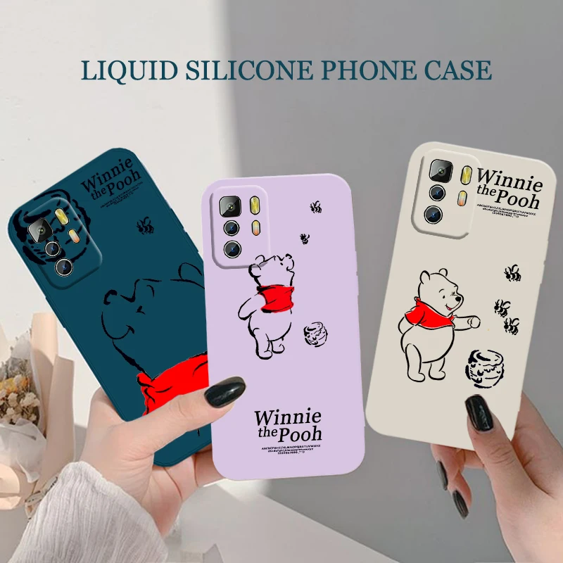 

Winnie the Pooh Disney Phone Case For Xiaomi Redmi Note 11T 11 11S 10T 10 9T 9S 9 8T 8 7 6 5 Pro Liquid Rope