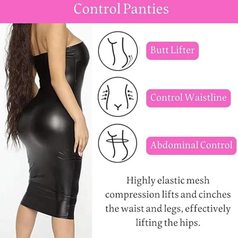 Dimmkof Butt Lifting Shapewear Shorts for Women Tummy Control Lifter Lace Fajas Colombianas Panties