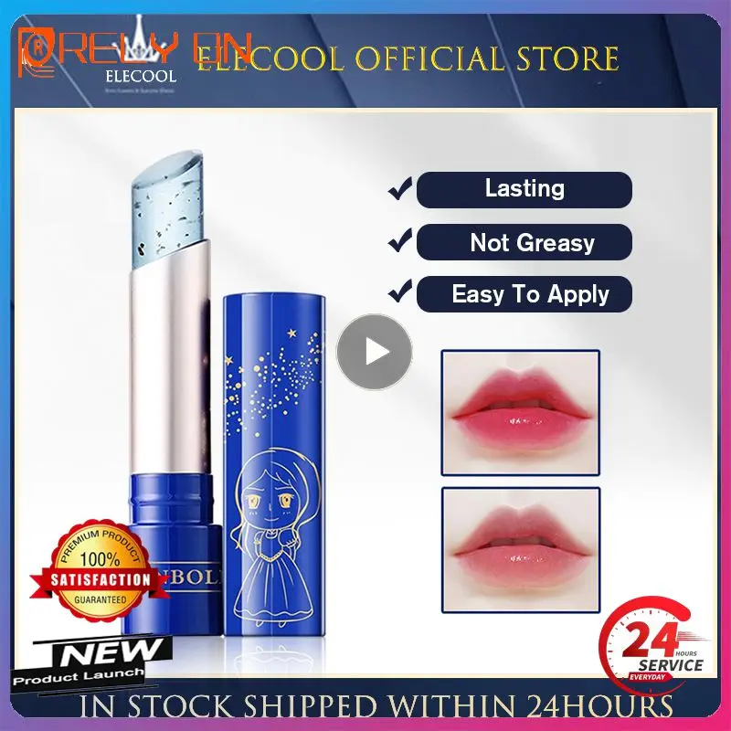 

24K Color Changing Lipstick Rose Essential Oil Moisturizing Waterproof Long-lasting Natural Not Greasy Lip Balm Makeup TSLM1