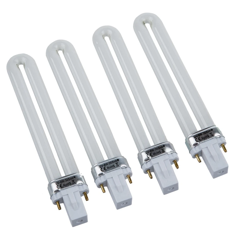 

9W Uv Lamp Light Bulb Tube Gel Nail Art Dryer, Set Of 12
