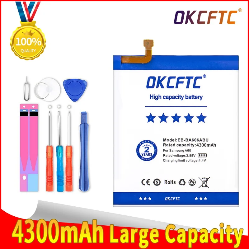 

OKCFTC EB-BA606ABU 4600mAh Battery for Samsung Galaxy A60 SM-A606F/DS SM-A6060 SM-A606F Batteries Send gifts