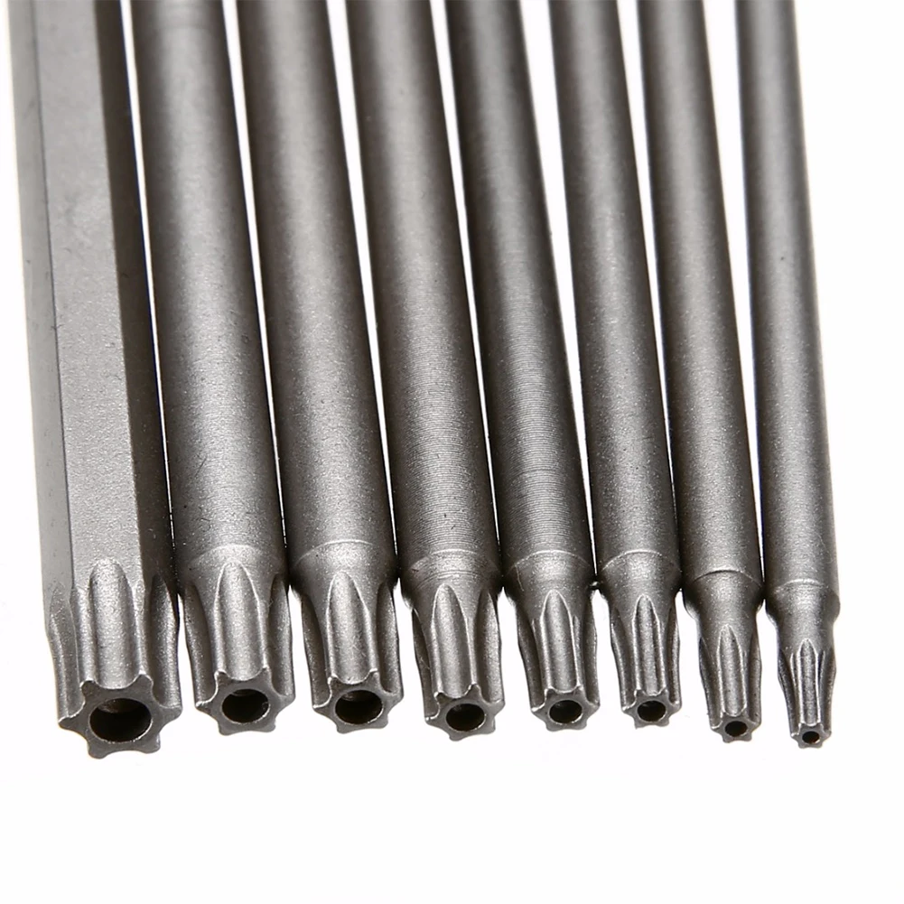 

Bits Screwdriver Bits 8Pcs/Set For Exact Hex Shank Hollow Torx S2 Steel Screw Unscrew T8-T40 Tool 1/4 Inch Hex