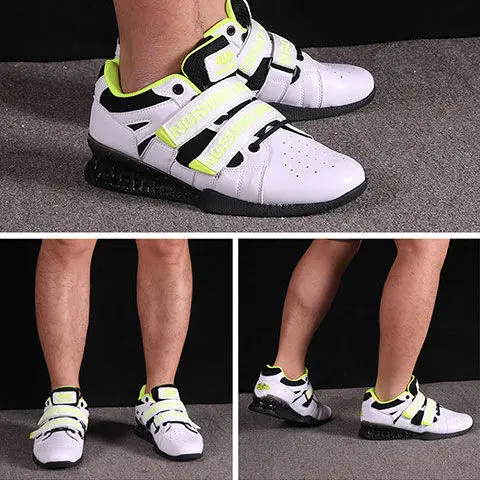 New Boxing Weightlifting Strength Shoes 38-46 Men Squat Deadlift Fitness Shoes Red Blue Training Non-slip Wear-resistant Shoes