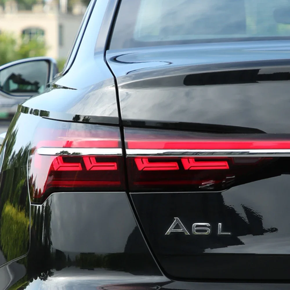 Фото Обновленные задние фонари для Audi A6 A6L C8 2019-2022, светодиодные динамические сквозные задние фонари, установка Plug and Play, автомобильные аксессуары №3