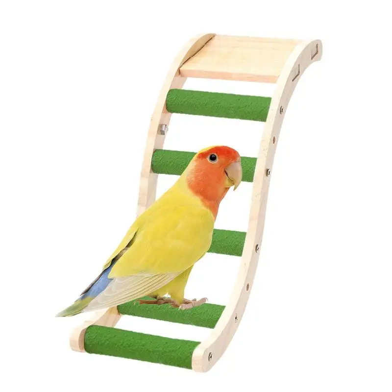 

Wood Bird Perch Stand Wood Parrot Ladder Toy Bird Exercise Toy Play Ladder Climbing Ladder Perch Toy For Conures Cockatiels