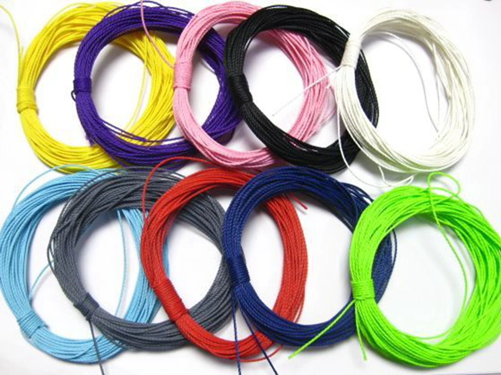 100 Meters Waxed Polyester Twisted Cord 1mm Macrame String Linen Thread Various