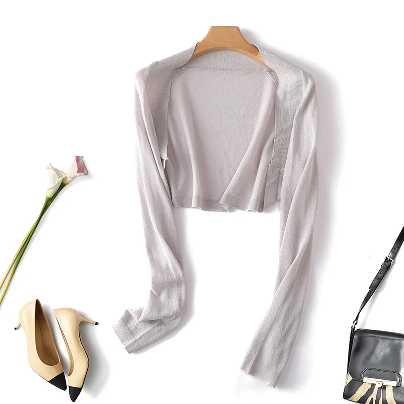 Горячая Распродажа лета 2022 кардиган женский свитер с длинным рукавом короткое