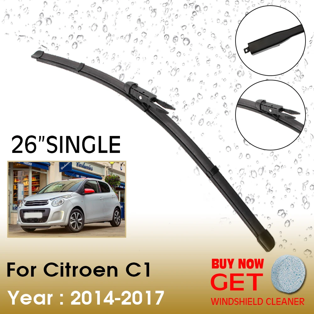 

Car Wiper Blade For Citroen C1 26"Single 2014-2017 Front Window Washer Windscreen Windshield Wipers Blades Accessories