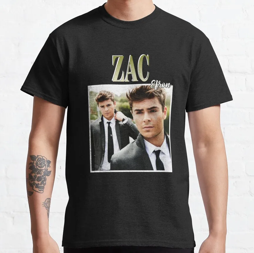 Мужская футболка Zac efron (2)wo |