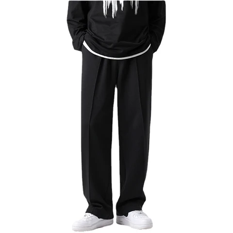 Брюки женские повседневные однотонные до щиколотки с поясом на резинке и широкими штанинами