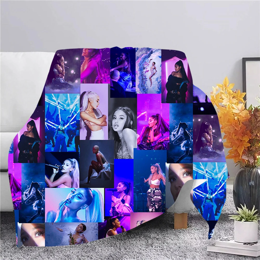 

CLOOCL Star Singer Ariana Grande Flannel Blankets 3D Print Quilt Throws Blanket Sofa Travel Teens Student Blanket Drop Shipping