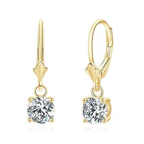 Серьги-капли IOGOU из серебра 925 с муассанитом