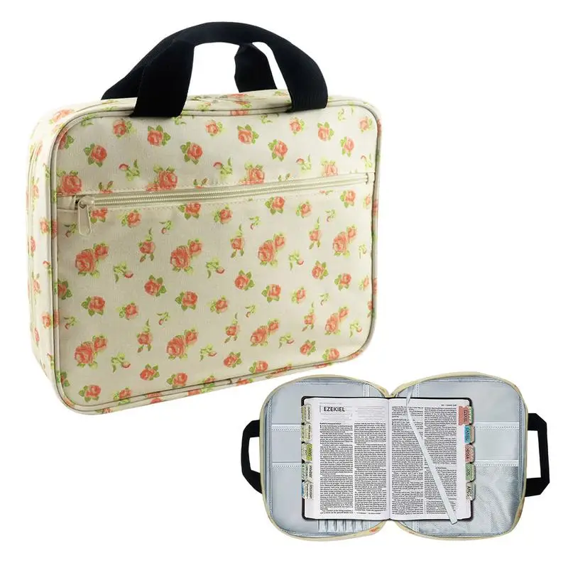 

Bible Cover With Handles Zippered Bible Carrying Case Durable Bible Tote Bag Bible Book Cover Electronic Products Storage Bag