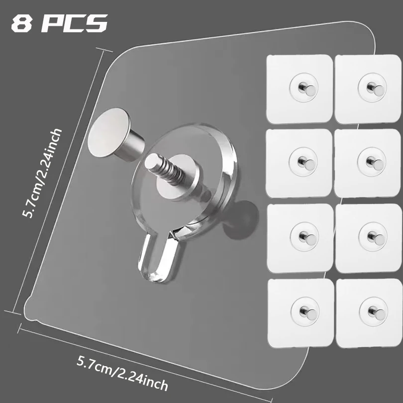 

8 шт. прочные клейкие крючки фоторамка плакат без сверления крючки водонепроницаемые прочные кухонные аксессуары для ванной комнаты винтовые крючки