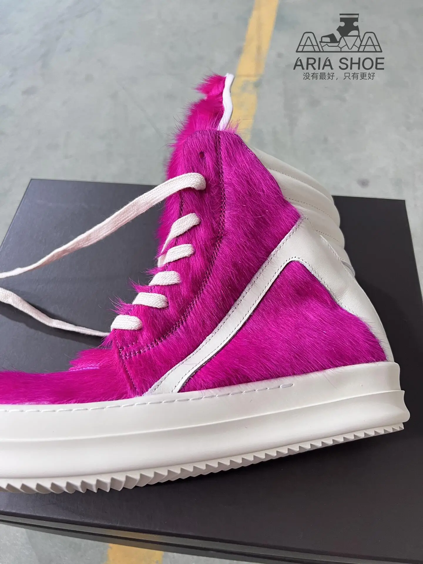 Ricks Ретро Ярко-Розовый Конский Волос Geobasket Повседневная Обувь Мужчины Owens