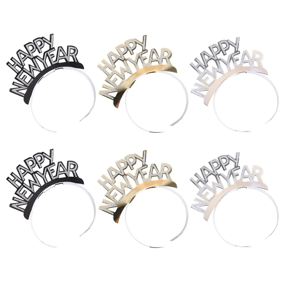 

Party Year New Hair Headwear Headband Headdress Headbands Paper Favors Costume Headpiece Kids Hoop Supplies Letters Hairband