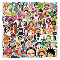 1050100pcs anime one piece stickers graffiti laptop luffy zoro nami chopper collections rare phone character decal toys