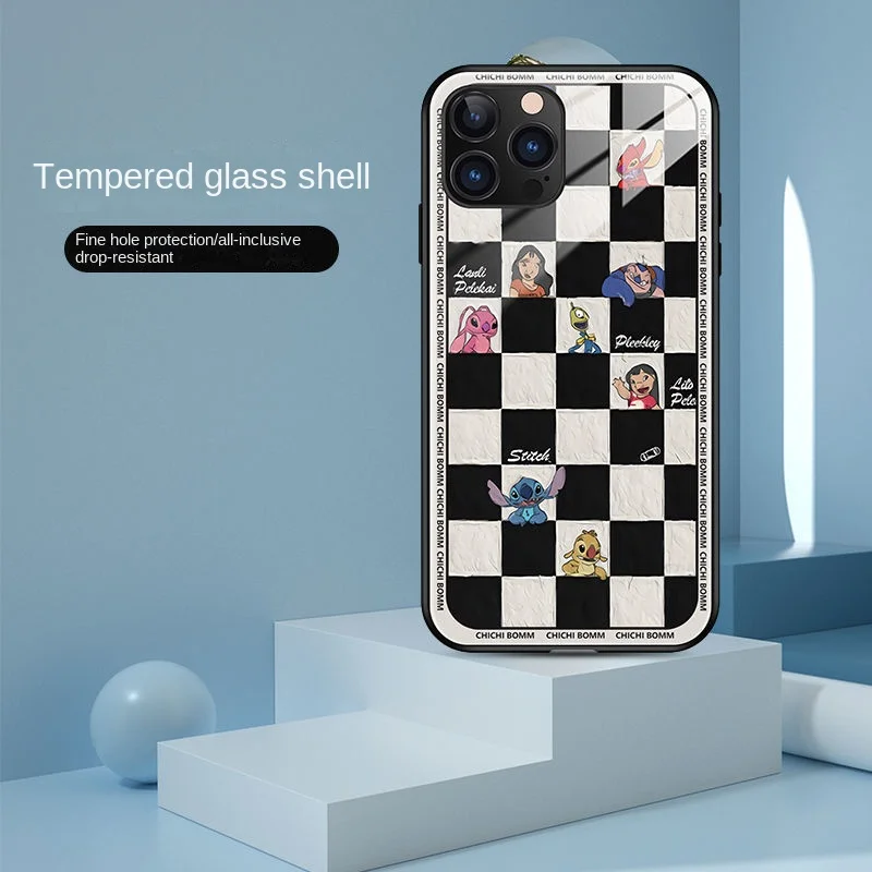 

Bandai Disney New Cartoon Check Shockproof Phone Case for Iphone 13 12 11 Pro Mini XS MAX 8 7 Plus X XR Silicone Soft Case 2022