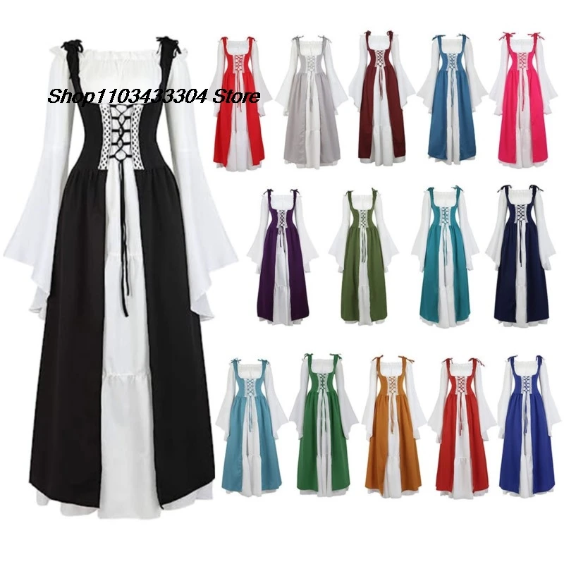 Женское платье в Ирландском стиле Экипировка эпохи Возрождения Женский