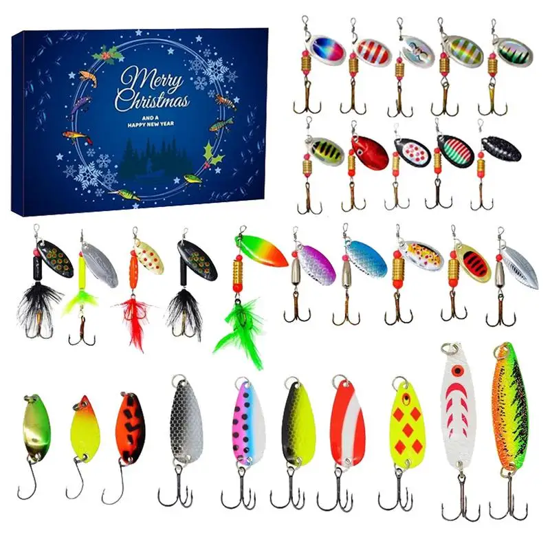 

Christmas Countdown Gift 24 Days Count Down To Christmas Fishing Lures Advent Christmas Accessories Party Favors For Son Uncle