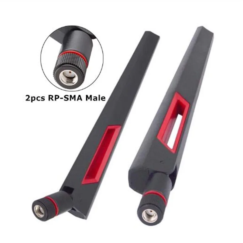 5PCS  12 dbi Dual band WIFI Antenna 2.4G  5.8Gh RP SMA male / SMA Male Antennas Amplifier WLAN Router Antenne Booster