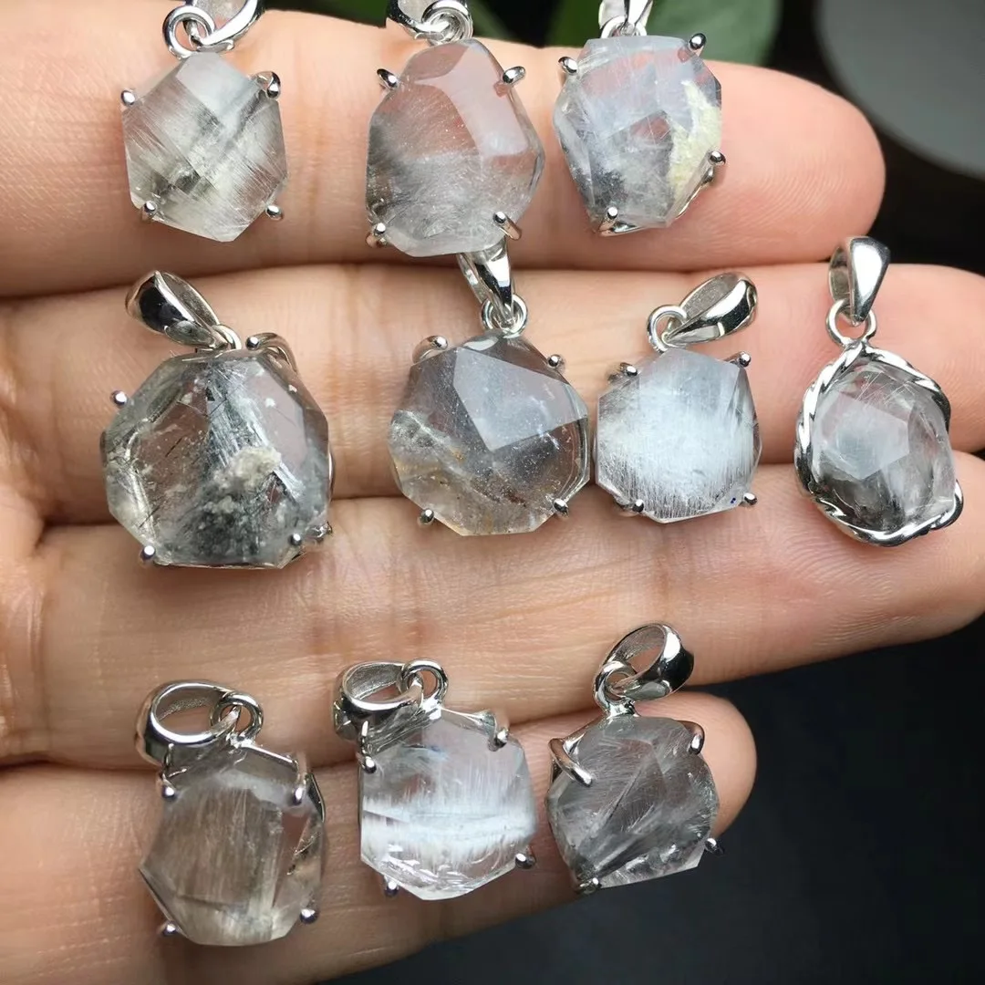 

1 шт., кулон из серебра 925 пробы с натуральным камнем неправильной формы