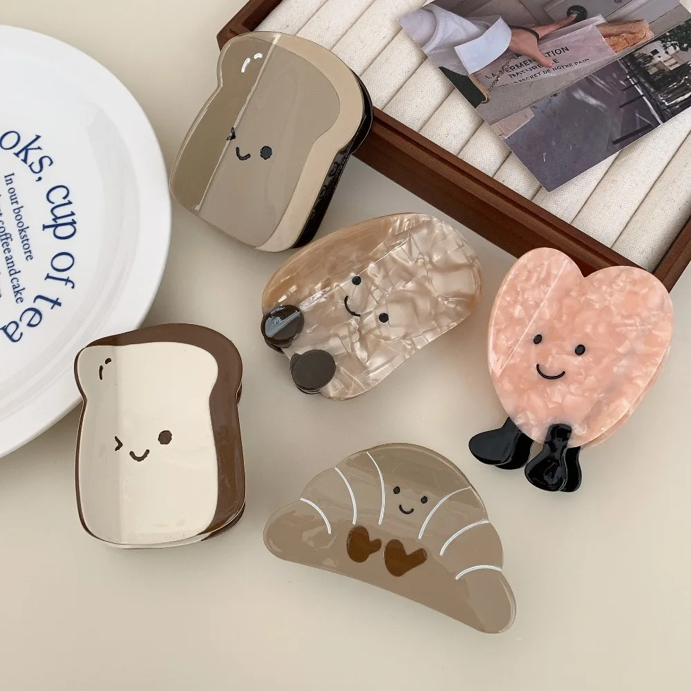 Мультяшный зажим для уксусной кислоты волос в форме хлеба когтей имитация