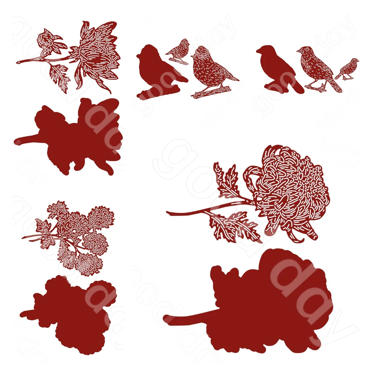 

Flower Bird Metal Cutting Dies Scrapbook Diary Decoration Embossing Template Diy Greeting Card Handmade Hot Sale New Arrival