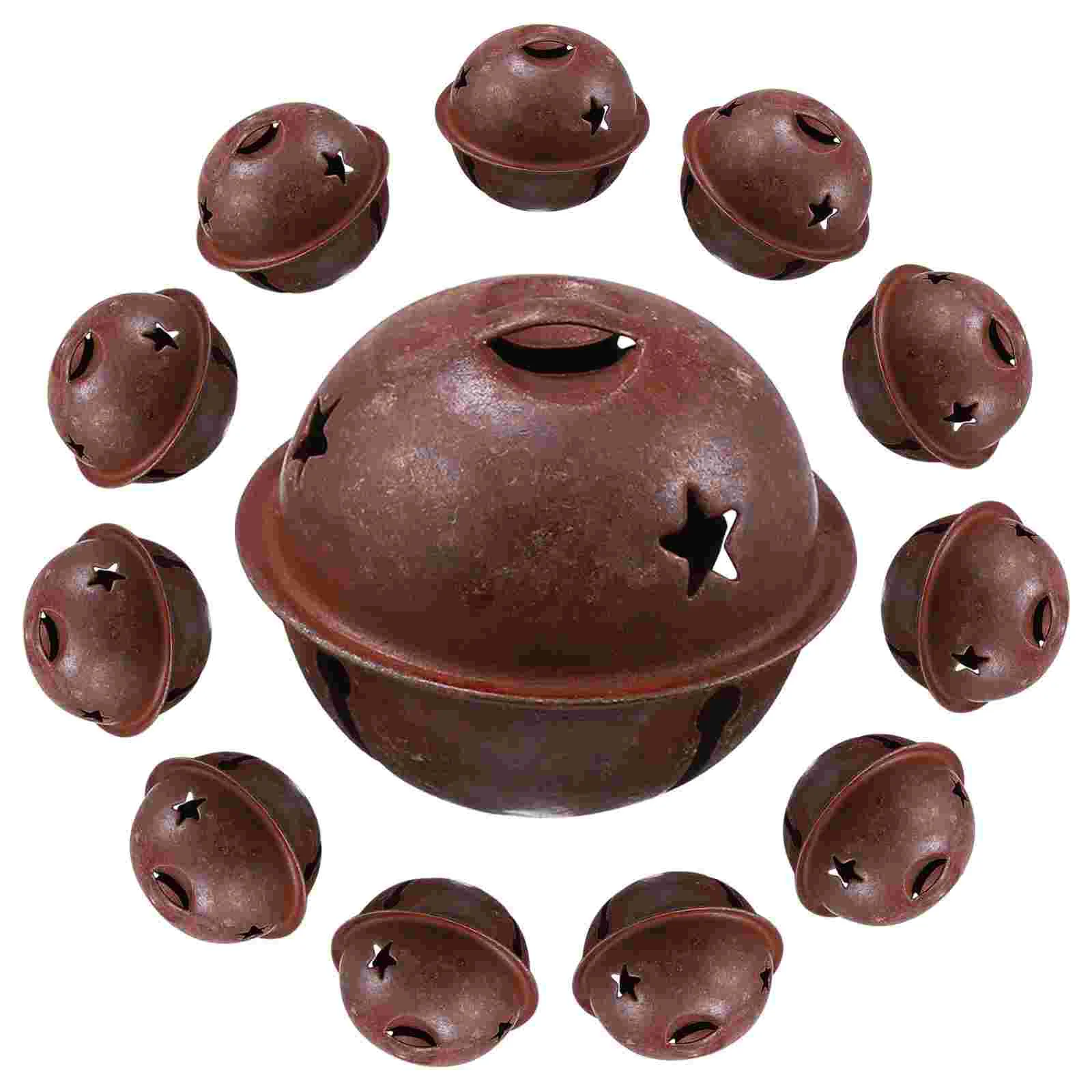 

Bells Christmas Jingle Metal Tree Bell Rustic Rusty Hanging Craft Decoration Farmhouseornaments Crafts Cutouts Star Ornament