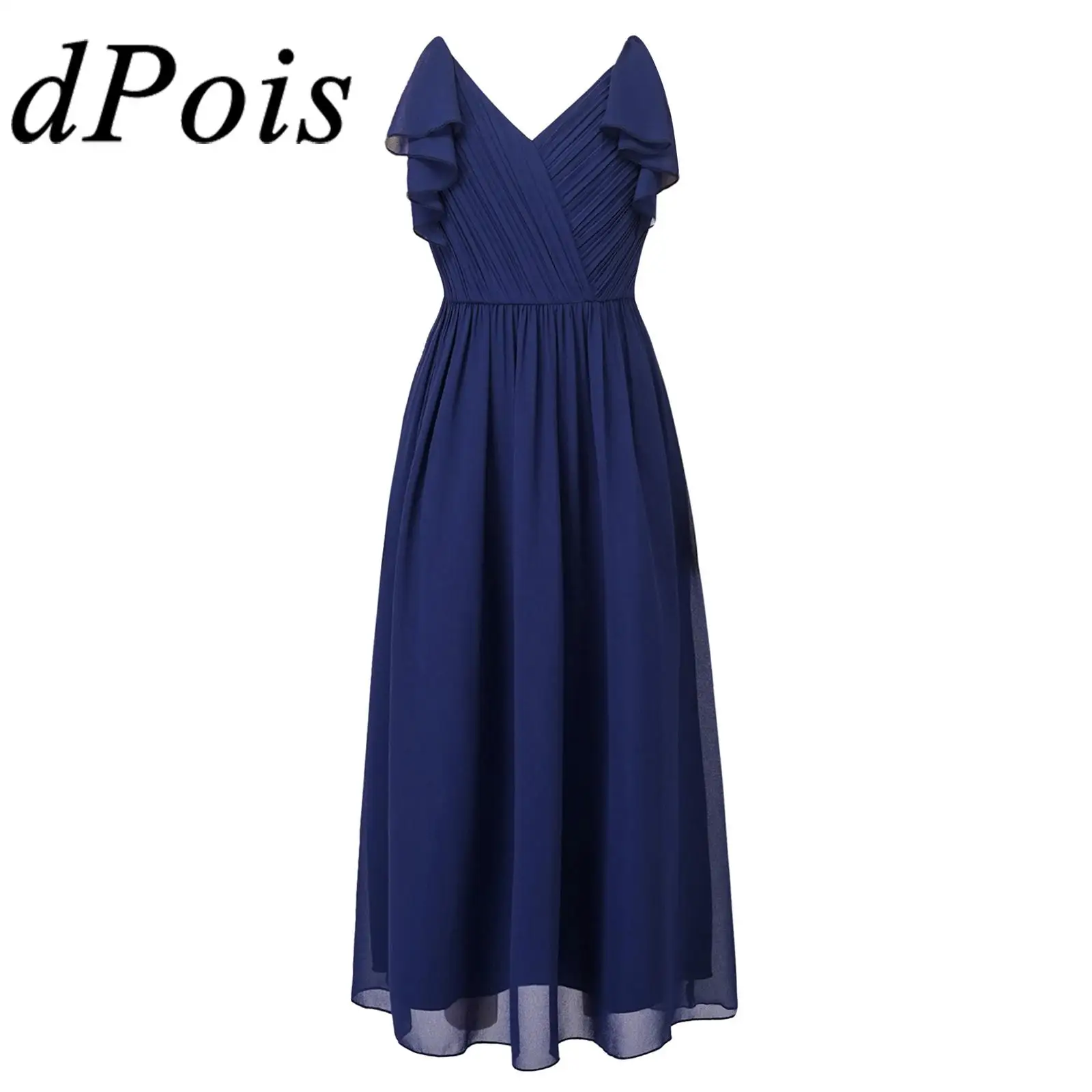 

Kids Dresses for Girls Elegant Girls Birthday Party Dress Sleeveless Ceremony Long Robe Child Chiffon Lyrical Dance Costume