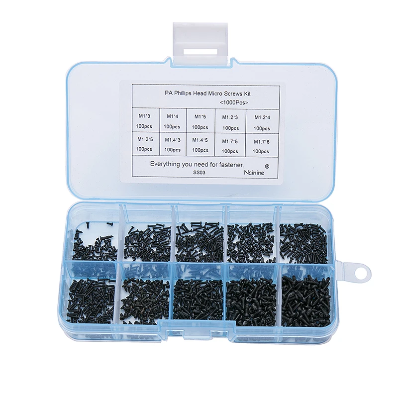 

1000 шт./корт. Фотометрические винты с круглой головкой, крепежные элементы для электронной промышленности, самонарезающие элементы для ремо...