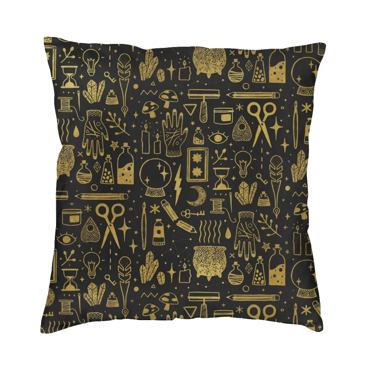 Vintage Anatomy Goth Gothic Pillowcase Printing Fabric Cushion Cover Gift Witchcraft Pillow Case Cover Home Zippered 45X45cm