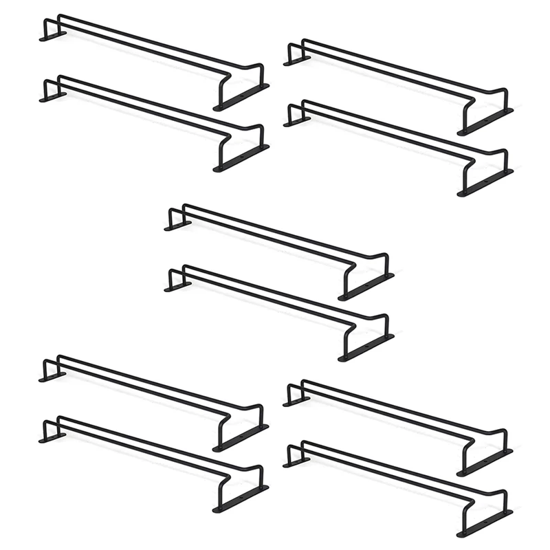 

Large Stemware Wine Glass Hanger Rack Under Cabinet Kitchen Bar Storage Black Iron 17 Inch Set Of 10