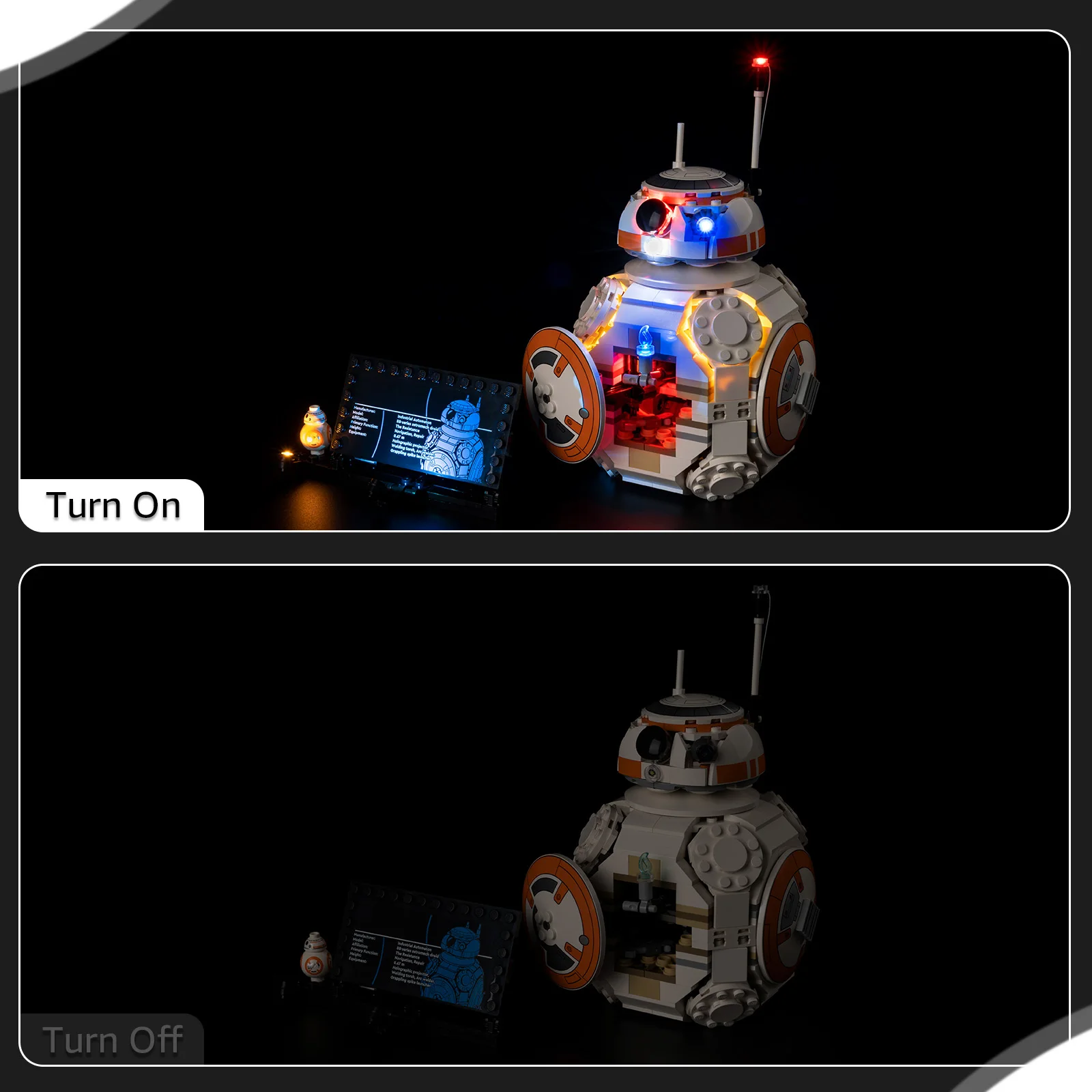 Набор светодиодного освещения, подходящий для LEGO BB-8 ™   Астромеханический дроид 75452 (art.: 3920d92d1dbff) - 3920d92d1dbff