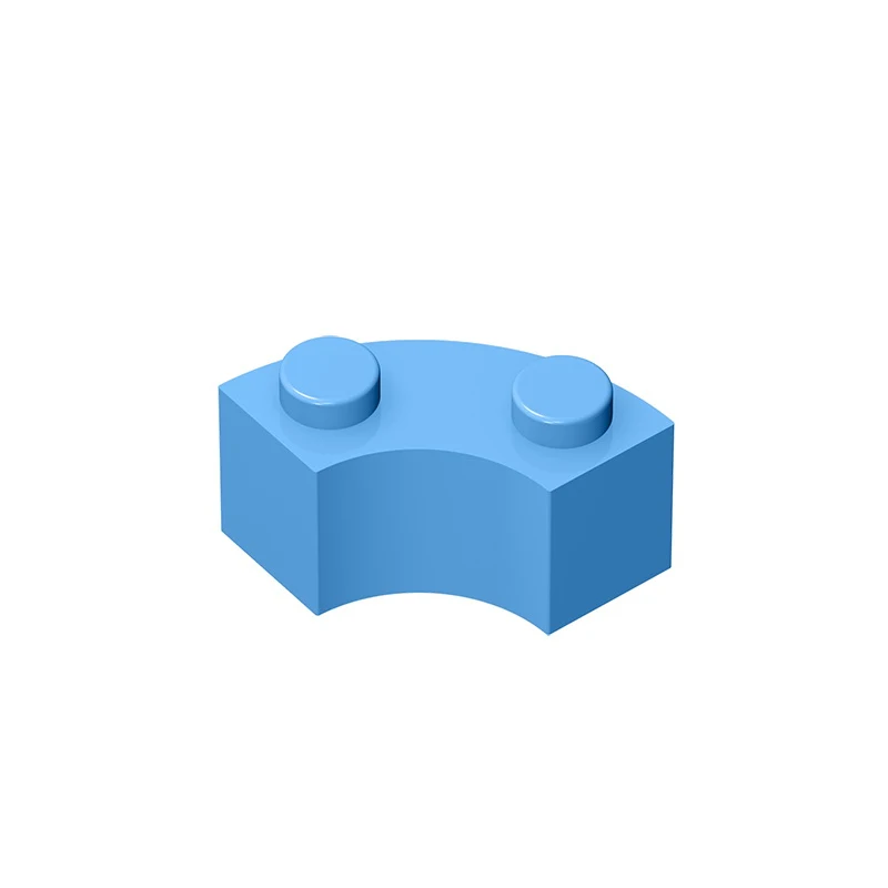 Фото Круглые уголки gobrick GDS-799 2x2macaroni с вырезом-гвоздиком и усиленной нижней стороной, совместимы с lego 85080 3063DIY №5