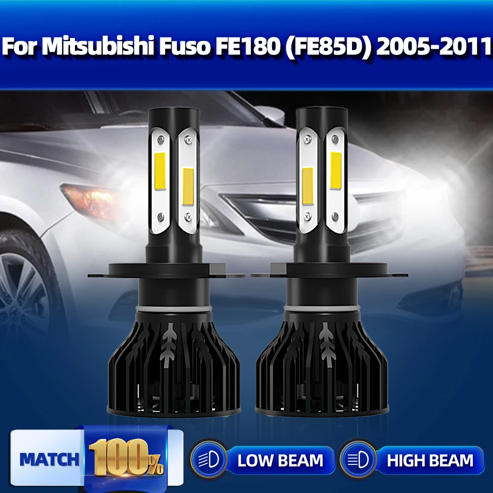 

H4 Canbus светодиодные фары лампы CSP чип турбо авто фары для Mitsubishi Fuso FE180 (FE85D) 2005 2006 2007 2008 2009 2010 2011