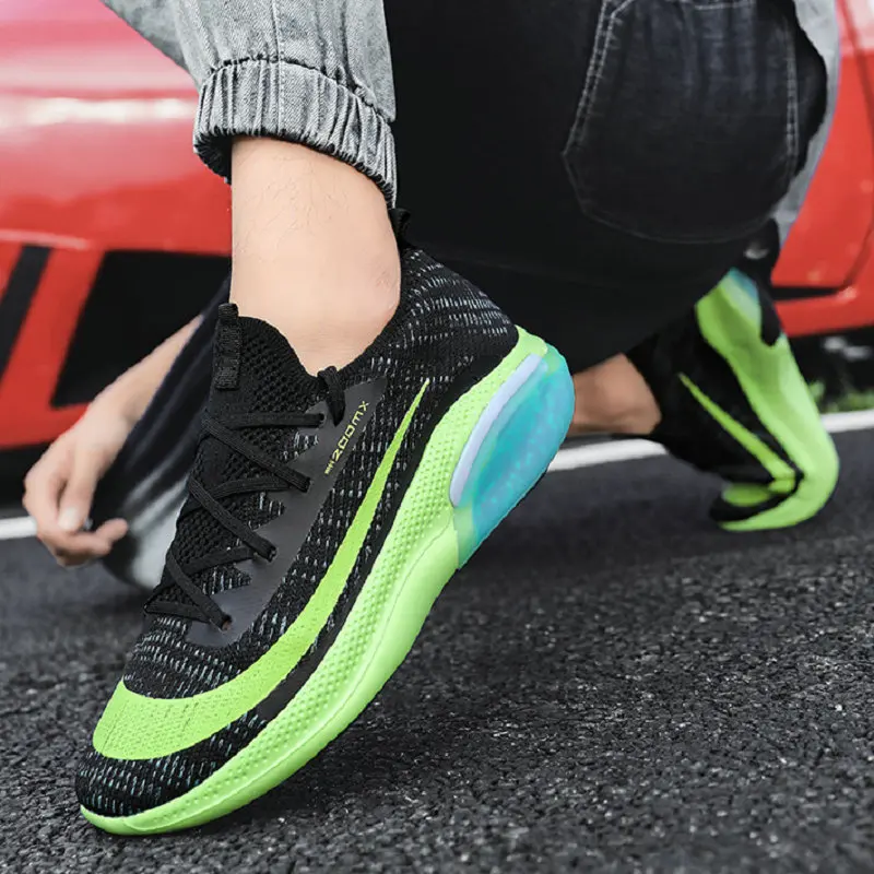 

2023 Mens Lace Up Running Shoes Casual Sneaker Male Lightweight Knitting Breathable Soft Bottom Anti-slip Vans Pegasus Sneakers