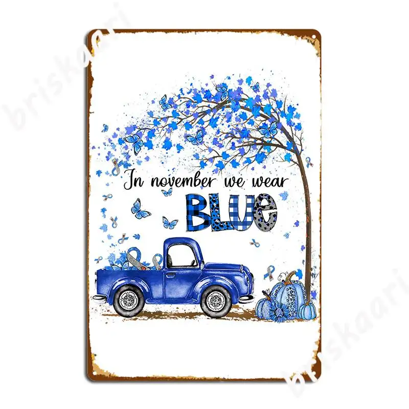 Ноябрьская коллекция Blue T1d, осенняя металлическая подвеска с изображением диабетической тыквы, настенная пещера, Классический настенный налет для гостиной