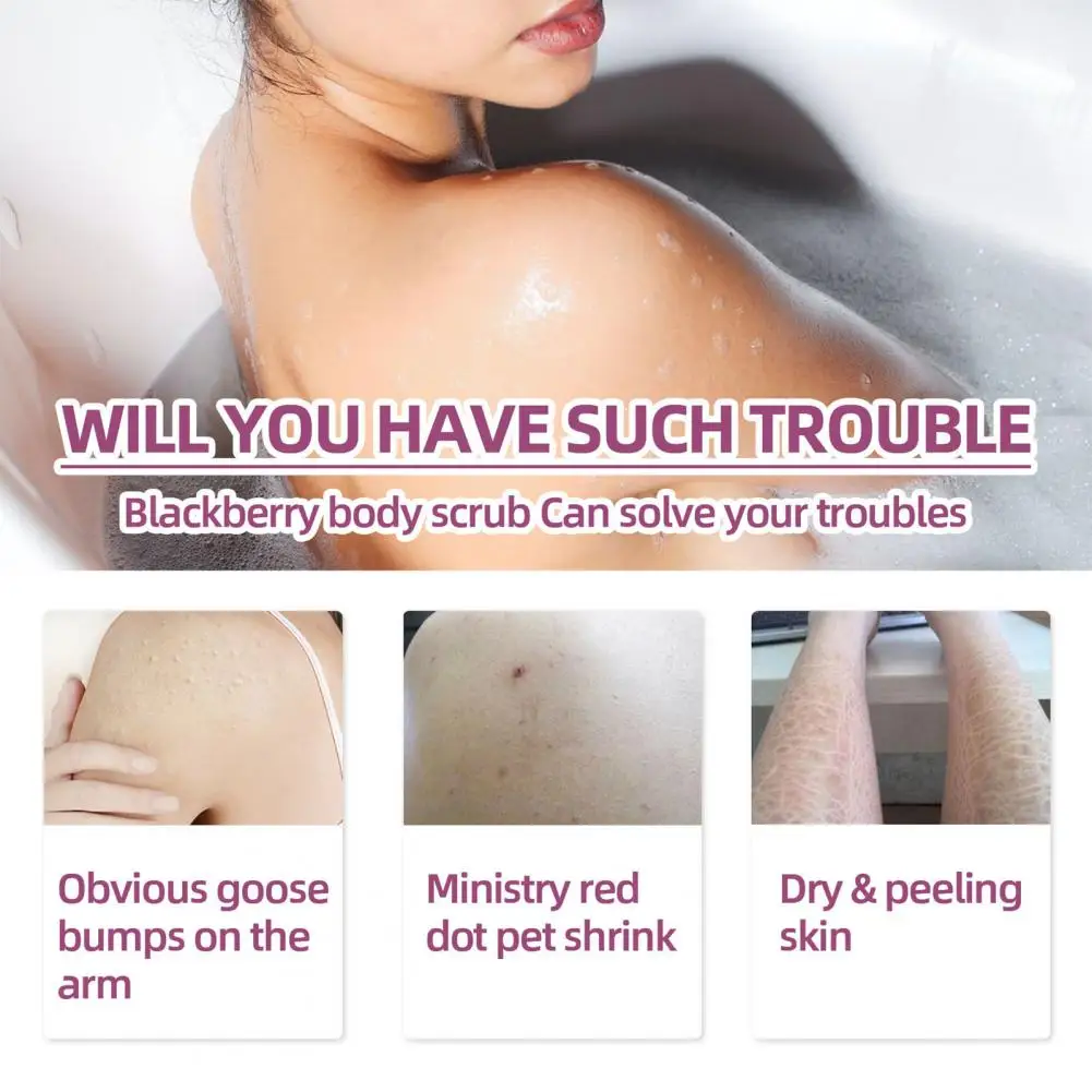 

60g Scrub Cream Functional Bath Exfoliating Scrub Gel Lightweight Blackberries Scrub