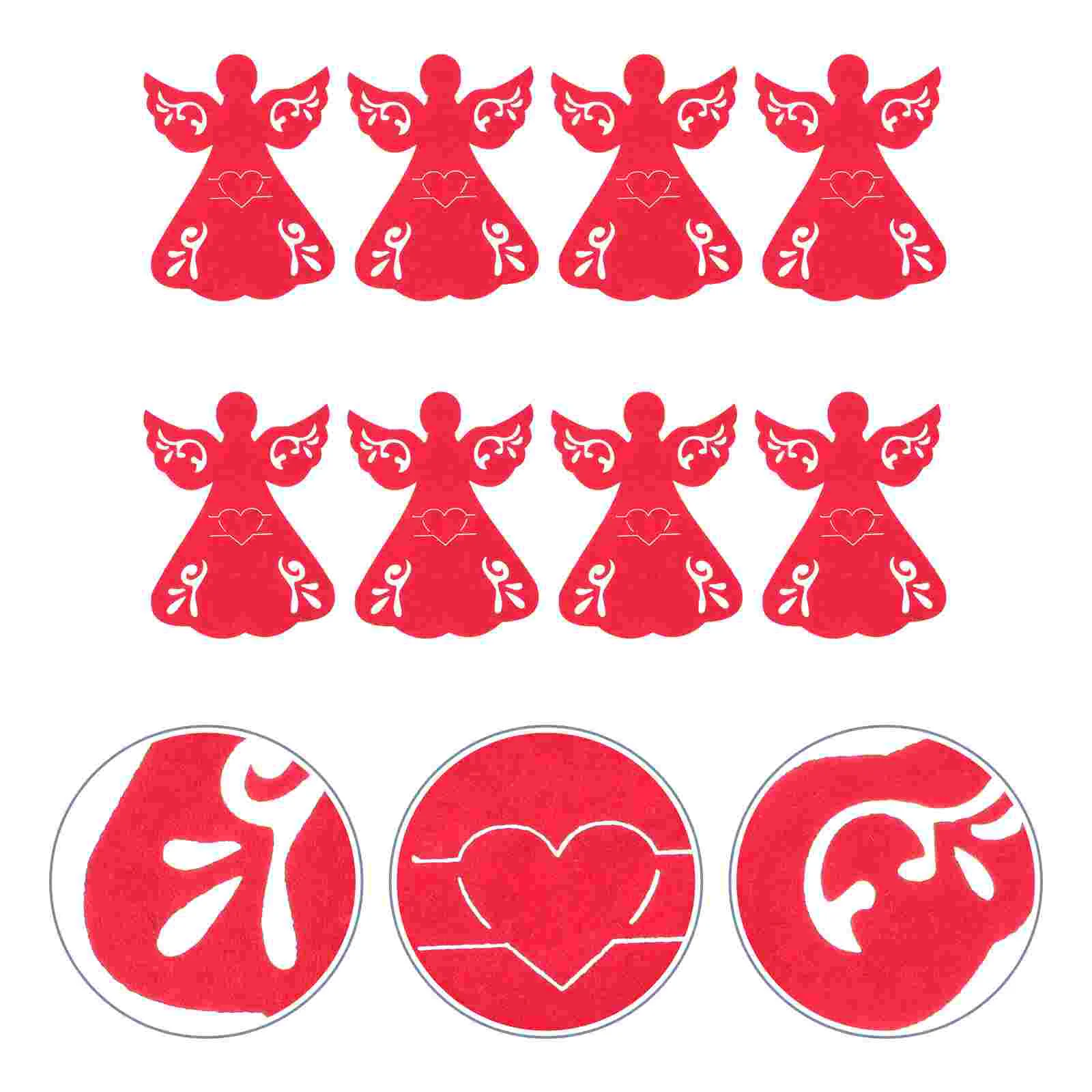 

8pcs Xmas Festival Supplies Desktop Cutlery Covers Dining Table Decors Angel Cutlery Holders for Decor Party Christmas