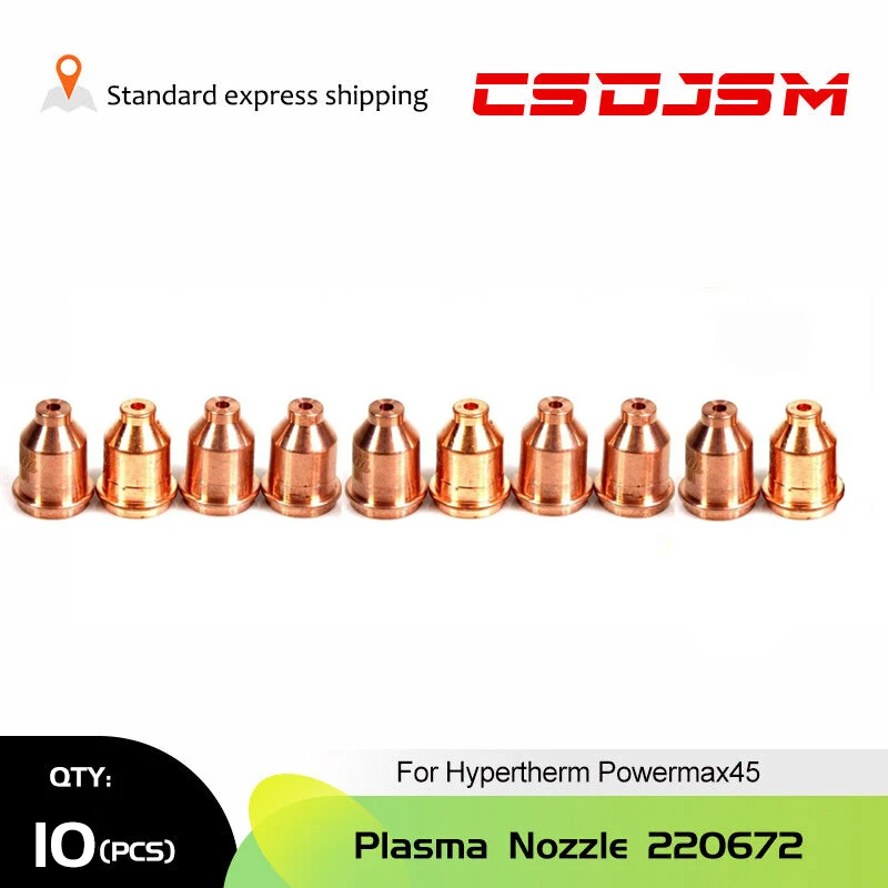 

CSDJSM，5pcs 220672 Plasma Cutter Nozzle For Hypertherm Powermax45 Plasma Torch