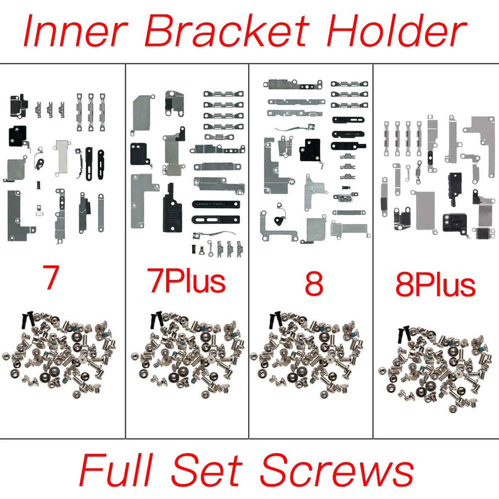 

Metal Bracket Holder Kit + Full Set Screws Replacement For iPhone 7 8 Plus Inner Small Parts