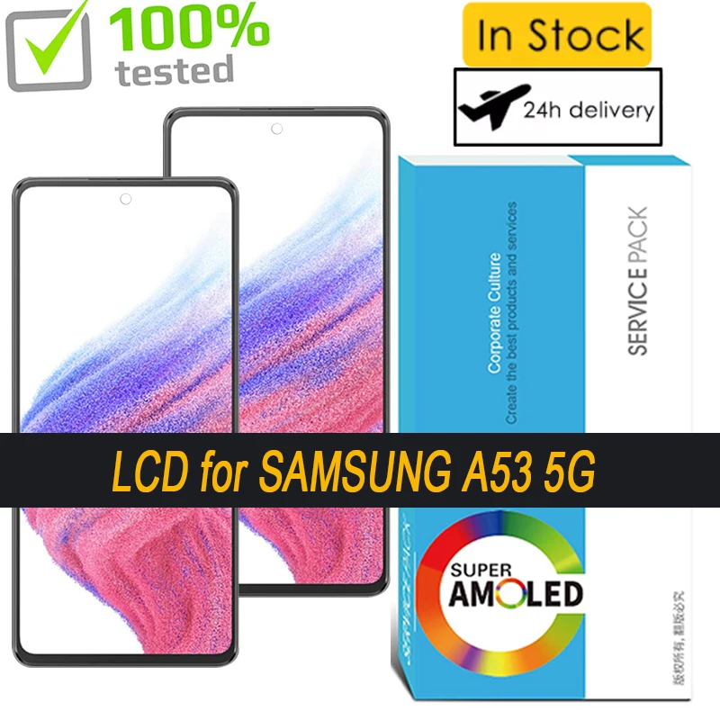 100% оригинальный 6 5 ''для Samsung Galaxy A53 5G LCD A536U A536B A5360 панель дисплея стеклянный