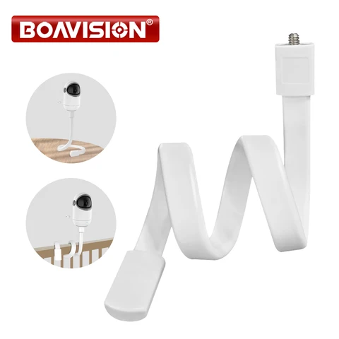 Suporte de monitor de bebê Branco flexível Silicone Baby Camera Suporte sem perfuração Berço de berço de berço Mangueira de mangueira de mangueira Flexível Montagem